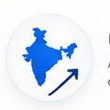 India map with growth arrow